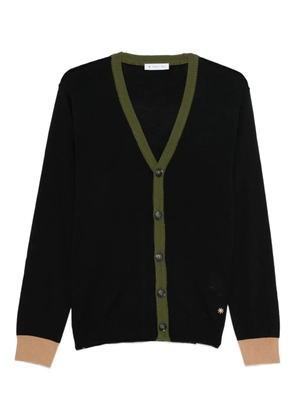 Manuel Ritz contrast-trim wool-blend cardigan - Black