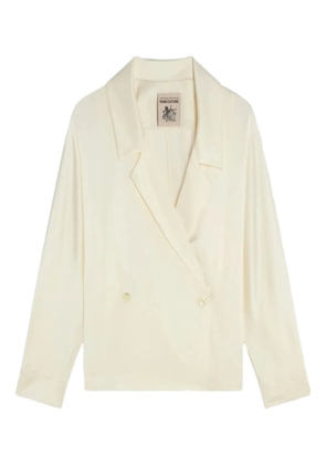 Semicouture double-breasted long-sleeved blazer - White