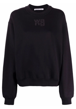 Alexander Wang logo-print crew neck sweatshirt - Black