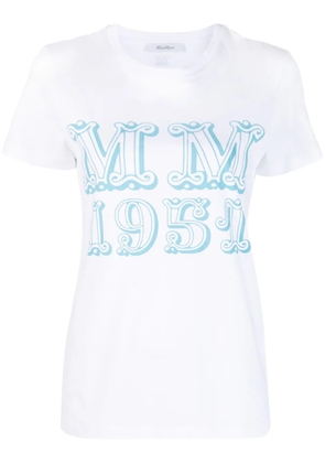 Max Mara logo-print cotton T-shirt - White