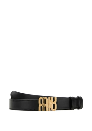 Miu Miu logo buckle belt - Black