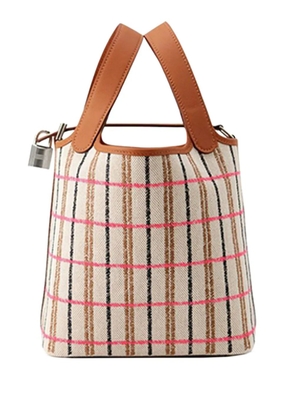 Hermès Pre-Owned 2025 H Canvas and Swift Couverture Carre Picotin Lock 18 handbag - Brown