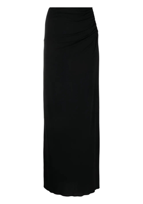 Magda Butrym plunge-detail gathered maxi skirt - Black
