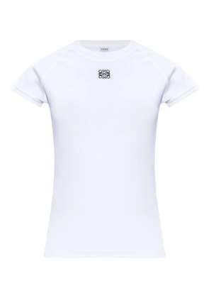 LOEWE logo-embroidered raglan-sleeved T-shirt - White