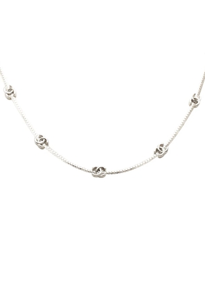 CHANEL Pre-Owned 2025 CC Silver Plated Station Necklace costume necklace