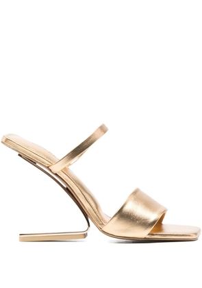 Cult Gaia 80mm leather heeled sandals - Gold