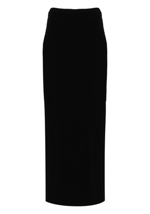 Alexander Wang logo-embossed cotton maxi skirt - Black