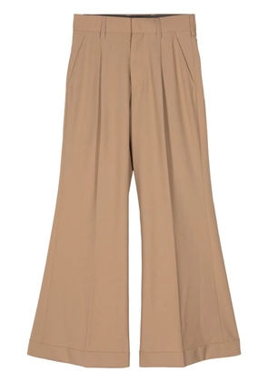 Kolor high-waist flared trousers - Brown
