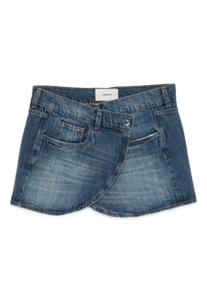 Coperni wrap-design denim skirt - Blue