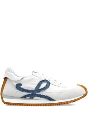 LOEWE Flow Runner 2.0 logo-detail suede sneakers - WHITE LIGHT DENIM