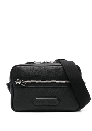 TOM FORD leather messenger bag - Black
