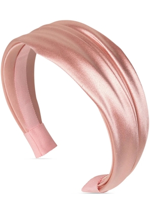 Jennifer Behr Natasha draped-satin headband - Pink
