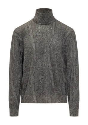 ETRO paisley turtleneck sweater - Grey