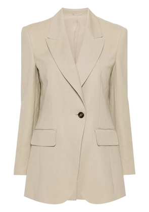 Brunello Cucinelli peak-lapels knitted blazer - Neutrals