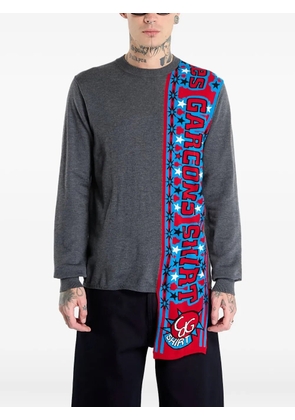 Comme Des Garçons Shirt scarf-detailed top - Grey