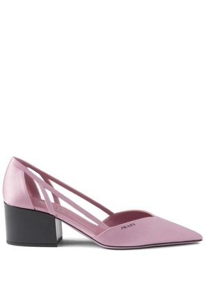Prada 55mm satin cut-out pumps - Pink