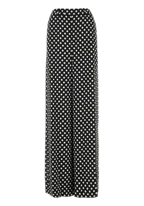 Saint Laurent polka-dot tailored silk trousers - Black