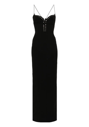 Ludovic de Saint Sernin Cleavage crepe maxi dress - Black
