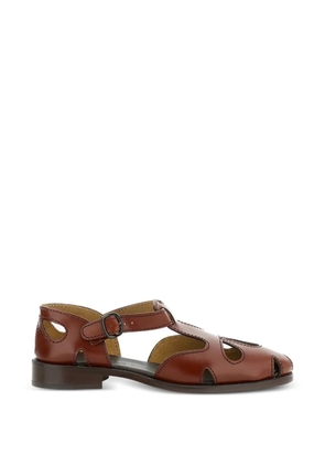 Hereu Floreta Slim cut-out buckle sandals - Brown