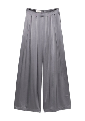 Danamé pleated satin trousers - Grey
