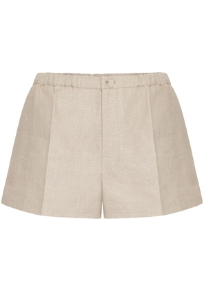 Valentino Garavani linen canvas bermuda shorts - Neutrals
