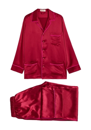 Olivia von Halle Yves piped pyjama set - Red