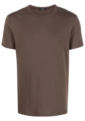 TOM FORD solid-color crew-neck T-shirt - Brown