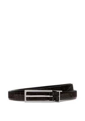 TOM FORD crocodile-embossed belt - Brown