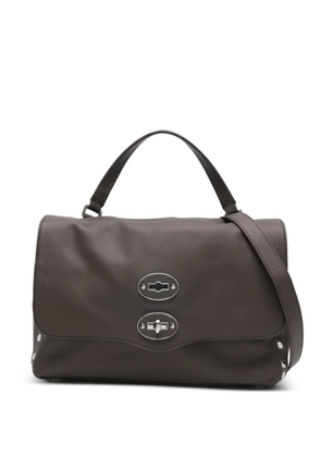 Zanellato Postina stud lock detail tote bag - Brown