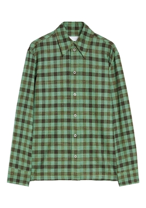Jil Sander checked shirt - Green