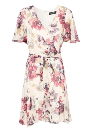 Lauren Ralph Lauren floral-print wrap dress - Neutrals