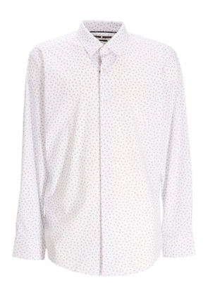 BOSS long-sleeve patterned shirt - White