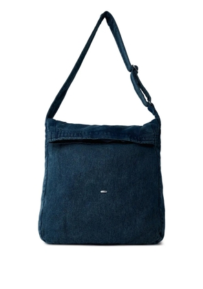 OUR LEGACY fold-over denim messenger bag - Blue