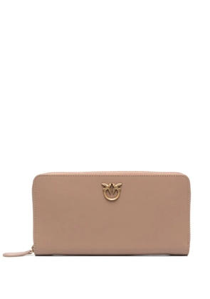 PINKO logo-plaque leather wallet - Neutrals