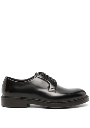 Doucal's lace-up leather derby shoes - Brown