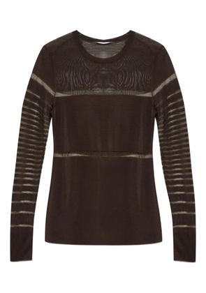 Helmut Lang layered long-sleeve top - Brown