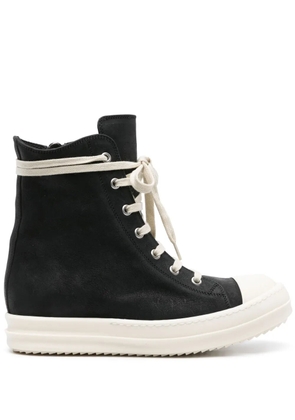 Rick Owens Lido leather hi-top sneakers - Black