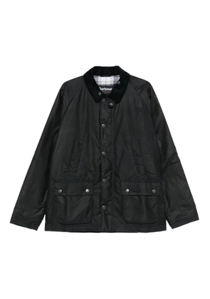 Barbour corduroy-collar flap-pocket jacket - Black