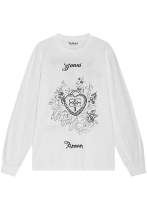 GANNI graphic-print sweatshirt - White