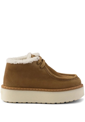 Prada suede chukka boots - Brown