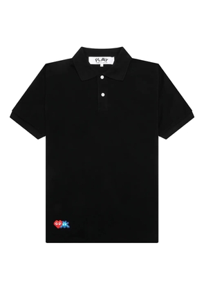 Comme Des Garçons Play x Invader pixel-heart polo shirt - Black