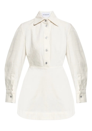 Givenchy button-fastening mini dress - White