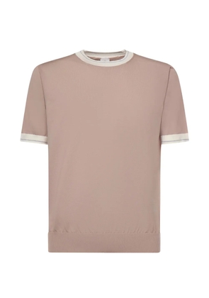 Eleventy contrast-trim T-shirt - Neutrals