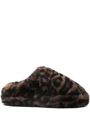 Apparis shearling slippers - Brown