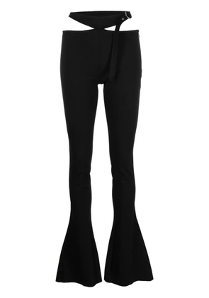 The Attico cut-out flared trousers - Black