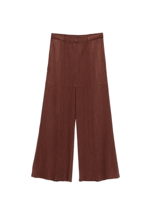 Pleats Please Issey Miyake plissé trousers - Brown