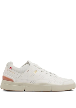On Running logo-print perforated low-top sneakers - White