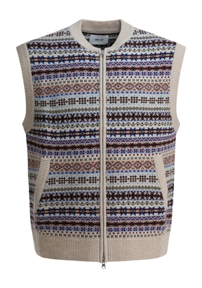 NN07 Roobie zip-up vest - Neutrals