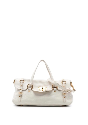 Miu Miu Pre-Owned 2010-2025 Cervo Deerskin East West satchel - White