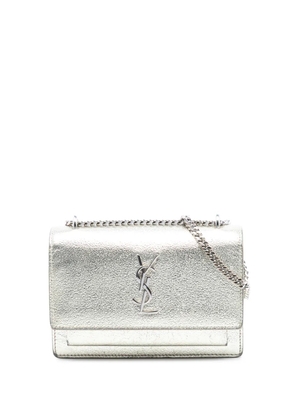 Saint Laurent Pre-Owned 2017 Metallic Calfskin Monogram Sunset Wallet on Chain crossbody bag - Gold